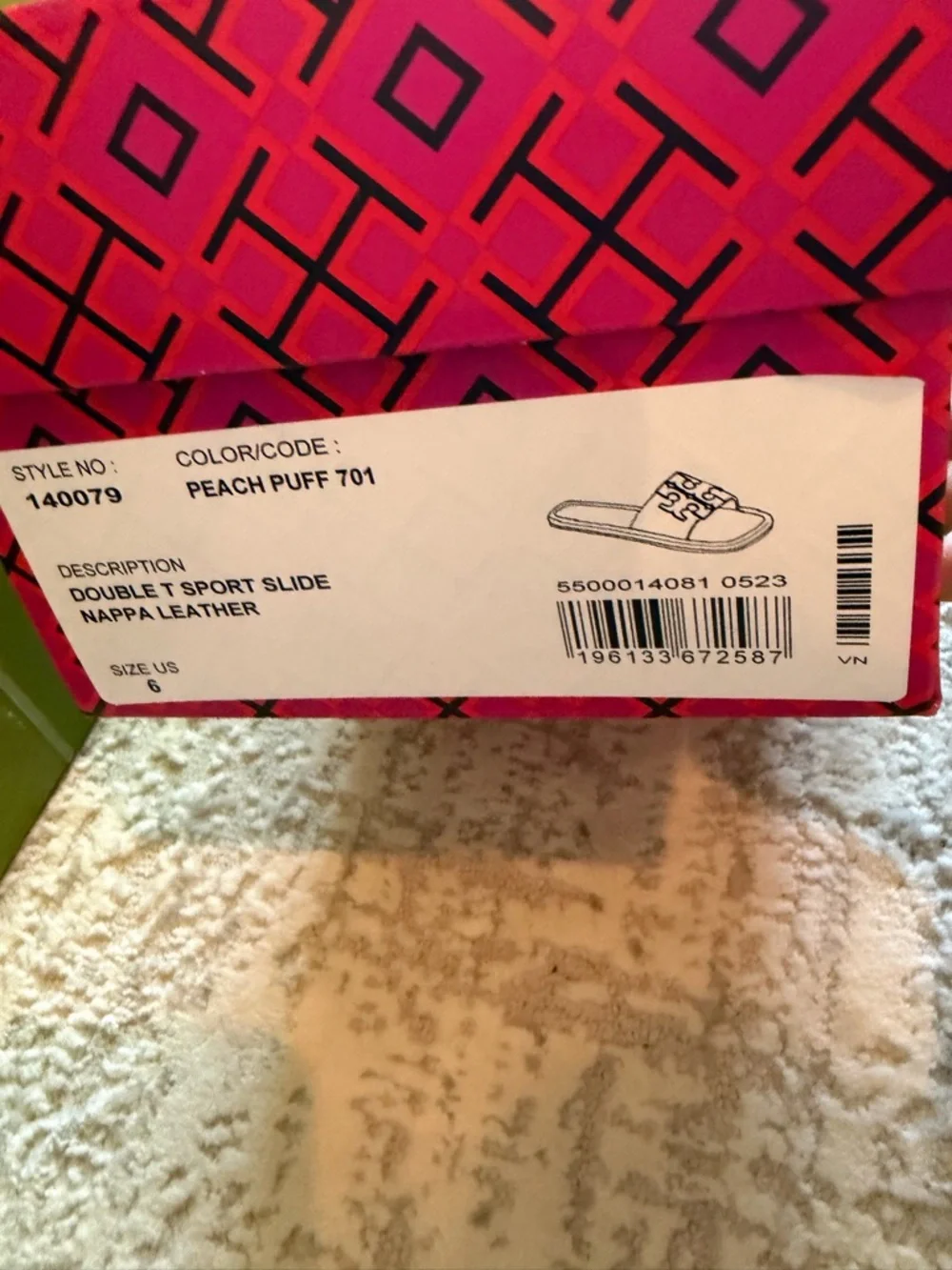 Tory Burch Double T Sport Slide Sandals